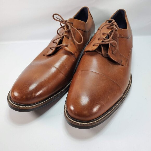 Cole Haan Dress Shoes Mens 11 M Hartsfield Oxford Brown Cap Toe Casual C26969 - Picture 1 of 10